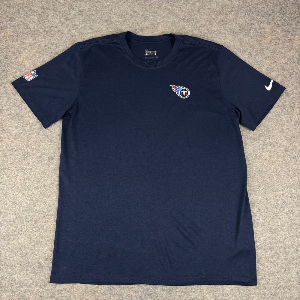 Nike Dri Fit Tennessee Titans Shirt Team Issued Polyester Blue Mens Large L